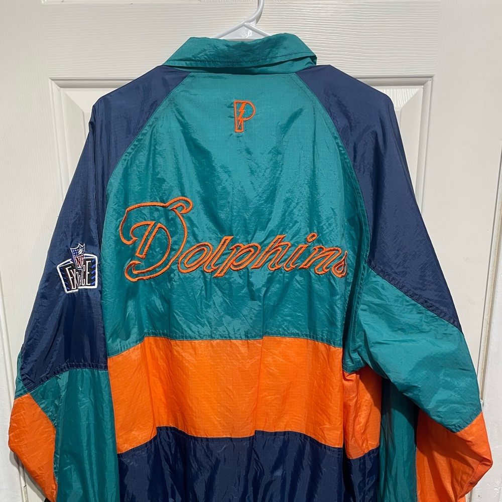 Miami Dolphins Vintage Pro Player Jacket Player Jacket Sz XL